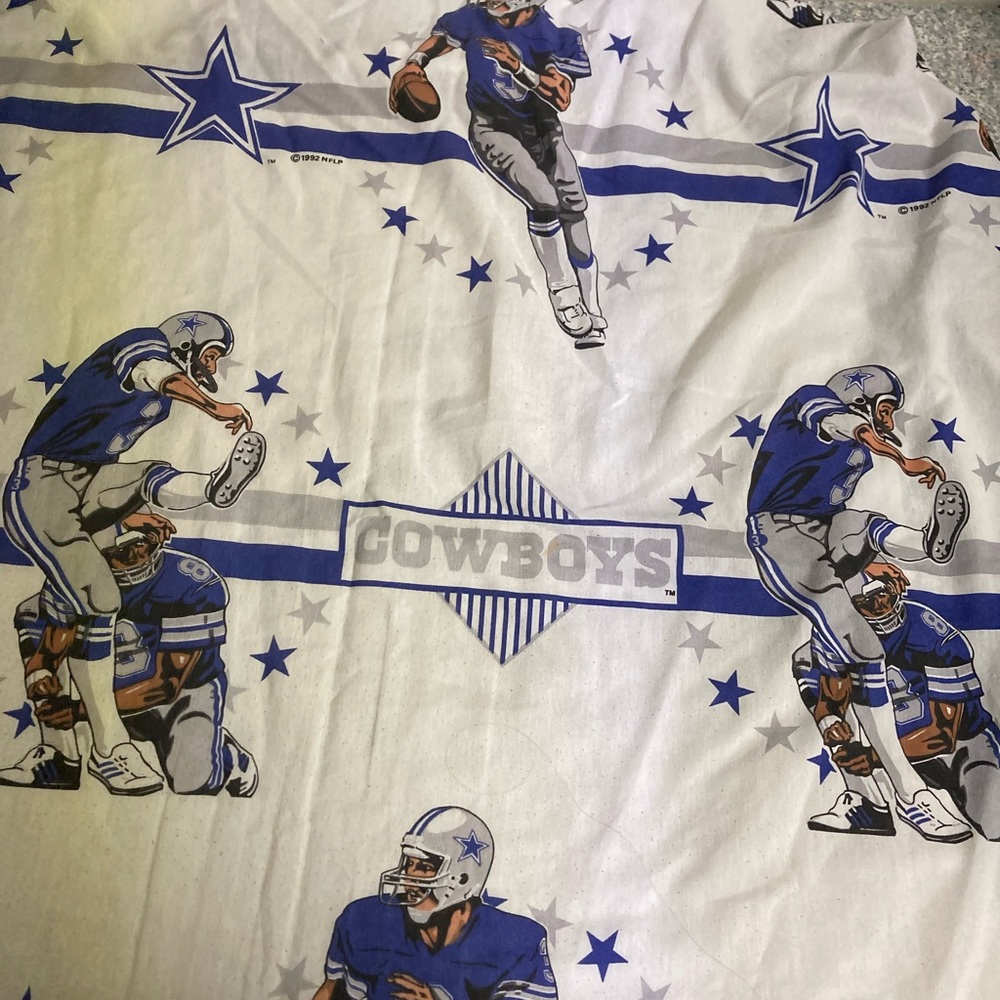 Blue and White Hockey Themed Sheets